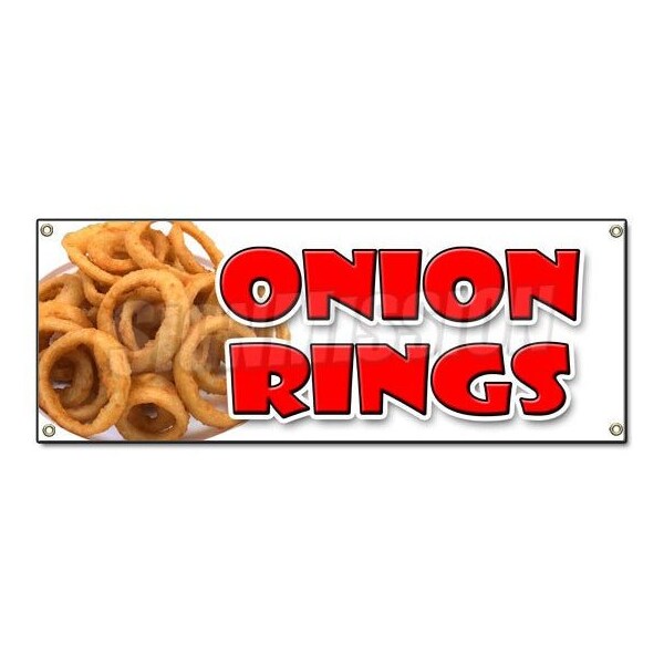 Signmission ONION RINGS BANNER SIGN deep fried vidalia sweet crispy ring french fries B-Onion Rings - main
